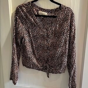 Cloth and Stone Women's Leopard Print Top M
